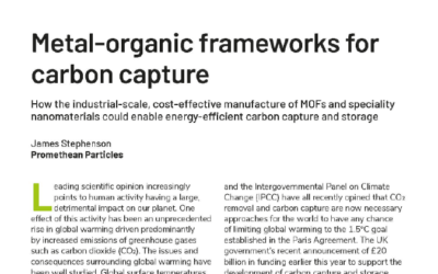 Promethean’s MOF-based Carbon Capture Featured in Decarbonisation Technology
