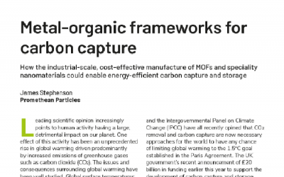 Promethean Particles MOF-based Carbon Capture Featured in Decarbonisation Technology